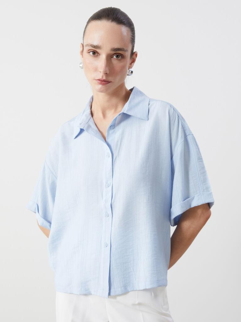 LC Waikiki Ženska košulja S5DI74Z8-ENS, Plava