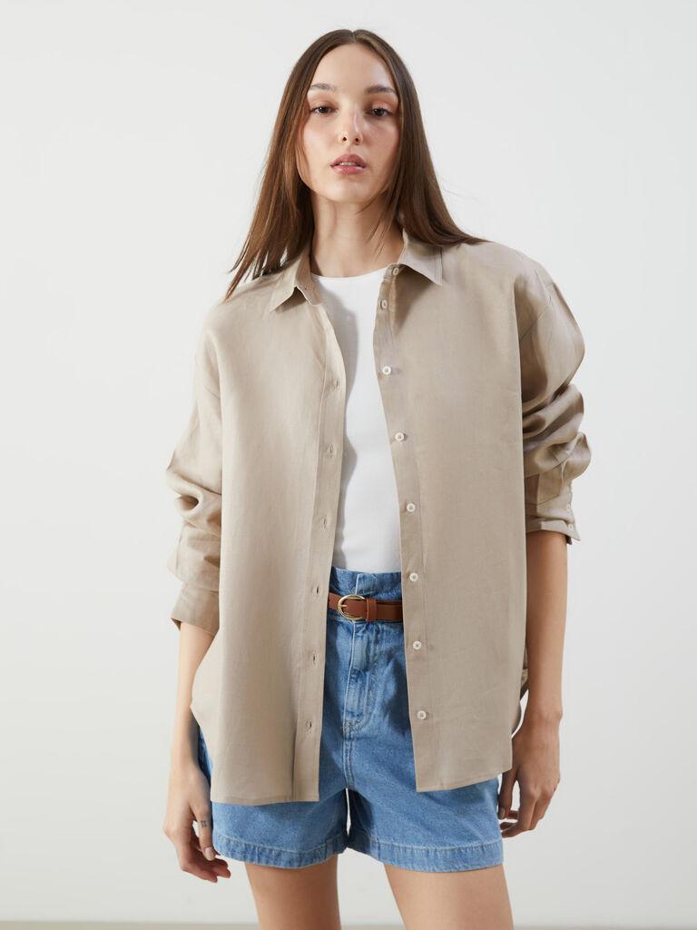 LC Waikiki Ženska košulja S5K015Z8-GHA, Bež