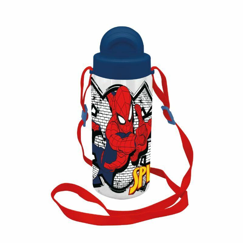 Flašica za vodu sa cevčicom Spiderman, 500ml, Šarena