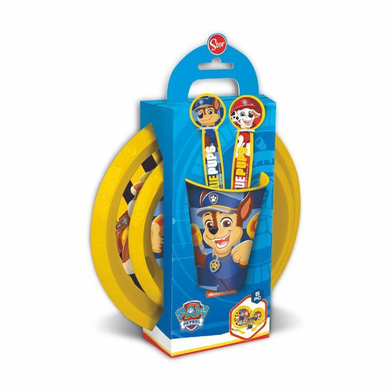 Stor Dečiji set za užinu Paw Patrol, 5 delova, Žuti