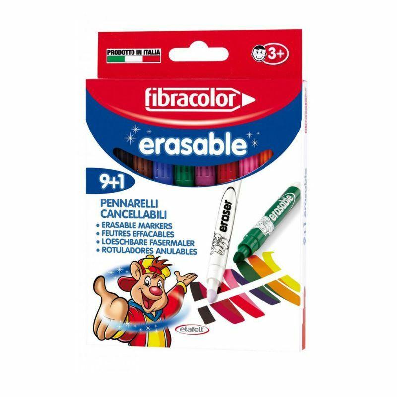 Fibra Color Flomasteri Erasable P Grossa, 9+1 komad