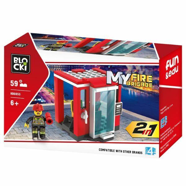 Blocki Kocke za decu Vatrogasna stanica 2u1, 59 komada