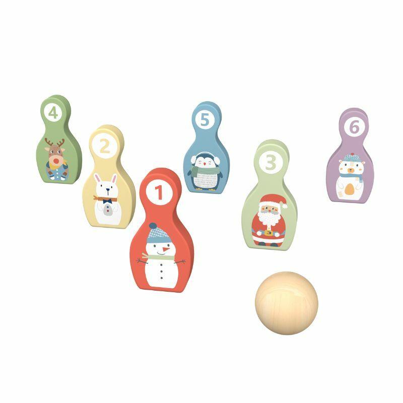 Tooky Toy Drvena igračka Set Za Kuglanje Hp050