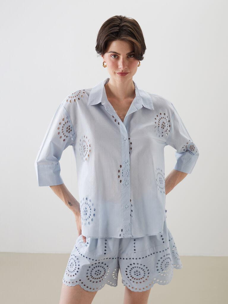 LC Waikiki Ženska košulja S5L092Z8-DLZ, Plava