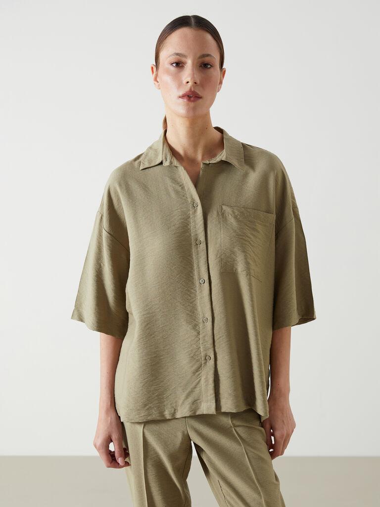 LC Waikiki Ženska košulja S5G190Z8-Y1Q, Zeleni