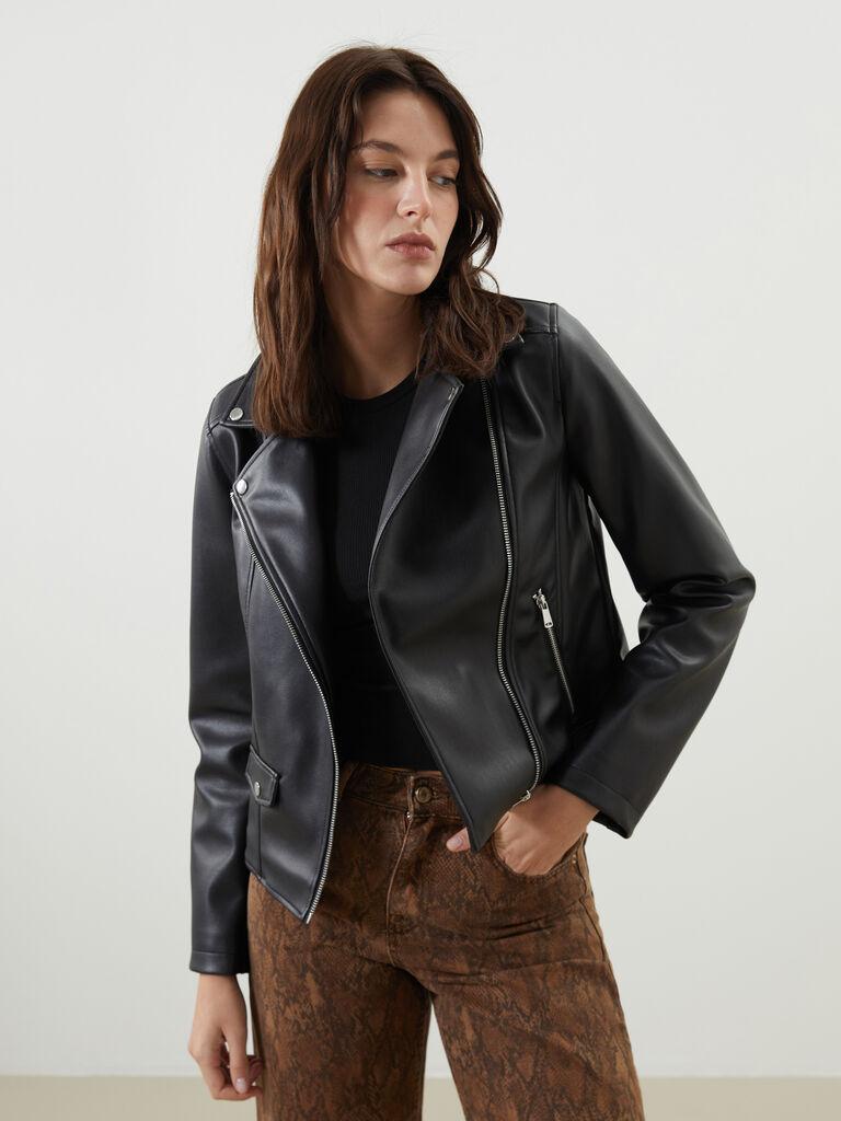 LC Waikiki Ženska jakna W57731Z8-CVL, Crna