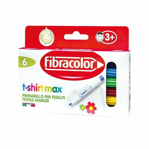 Fibra Color Flomasteri za tekstil, 6 komada