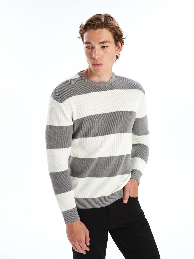 LC Waikiki Muški džemper W43392Z8-GSE, Sivi