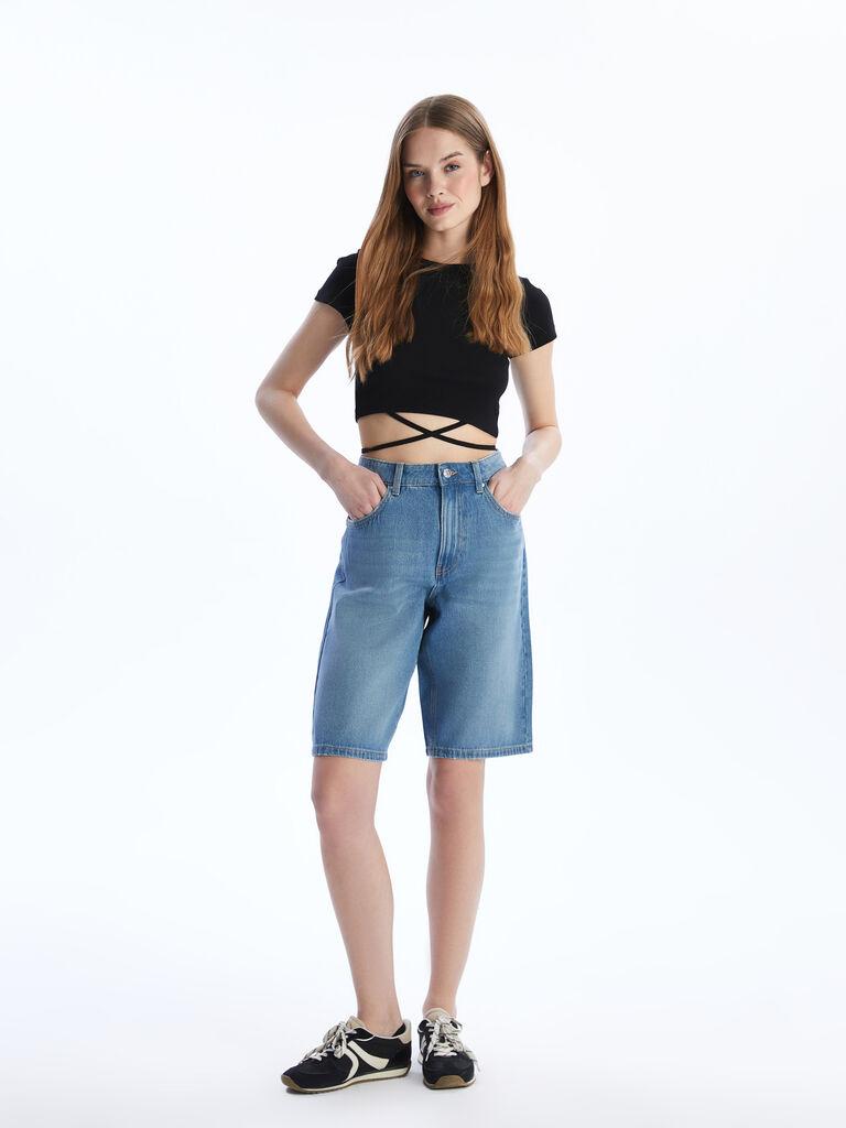 LC Waikiki Ženski šorts, S5JG23Z8-Q6L, Plavi