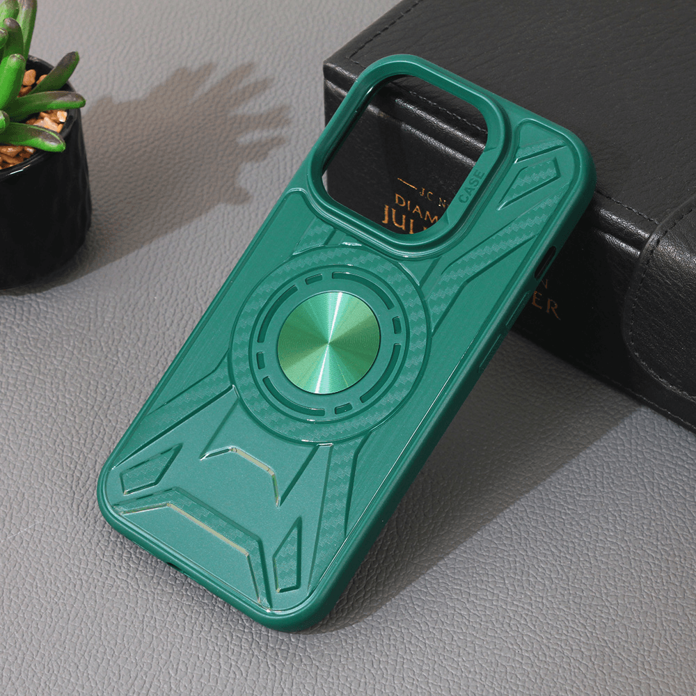 Maska za mobilni telefon iPhone 15 Pro COMBAT, Zelena