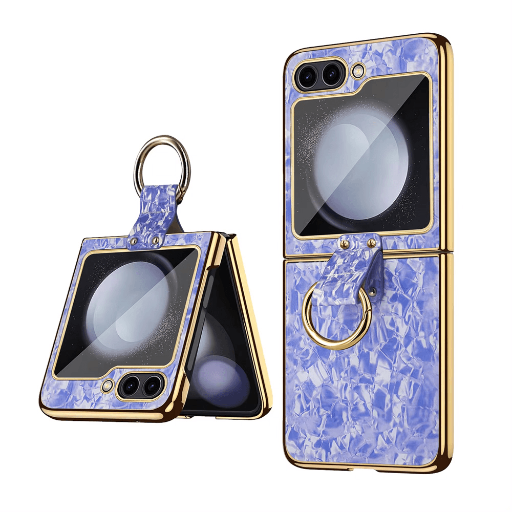 Maska za mobilni telefon Samsung Galaxy Z Flip 6 5G LUXURIOUS SHELL PATTERN, Ljubičasta