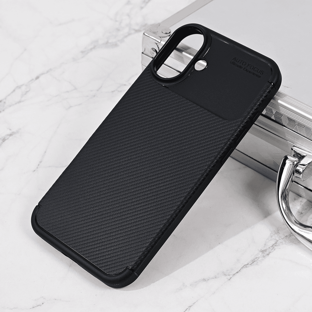Maska za mobilni telefon iPhone 16 Plus DEFENDER CARBON, Crna