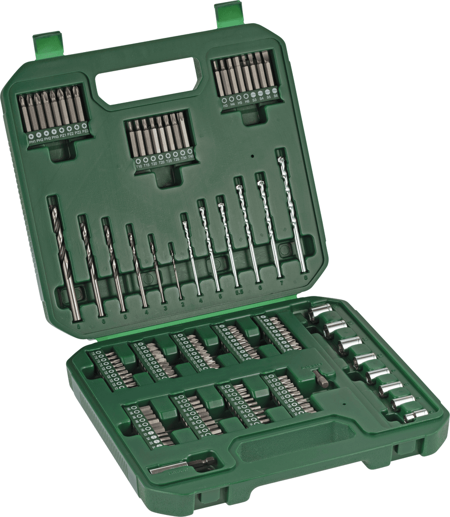 Bosch Set bit nastavaka i burgija 2608522570, L - PH, PZ, SL, HEX, TORX bitovi, Nasadni ključevi i matice, Burgije za metal, drvo i zid, Držači i univerzalni odvijači, 136 komada