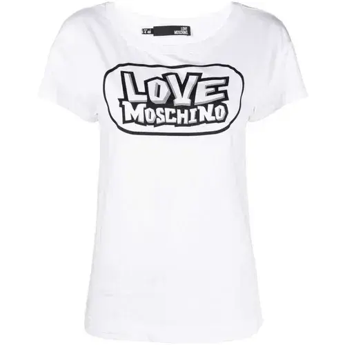 Love Moschino Ženska majica kratkih rukava W4F303FM3876-A00, Bela