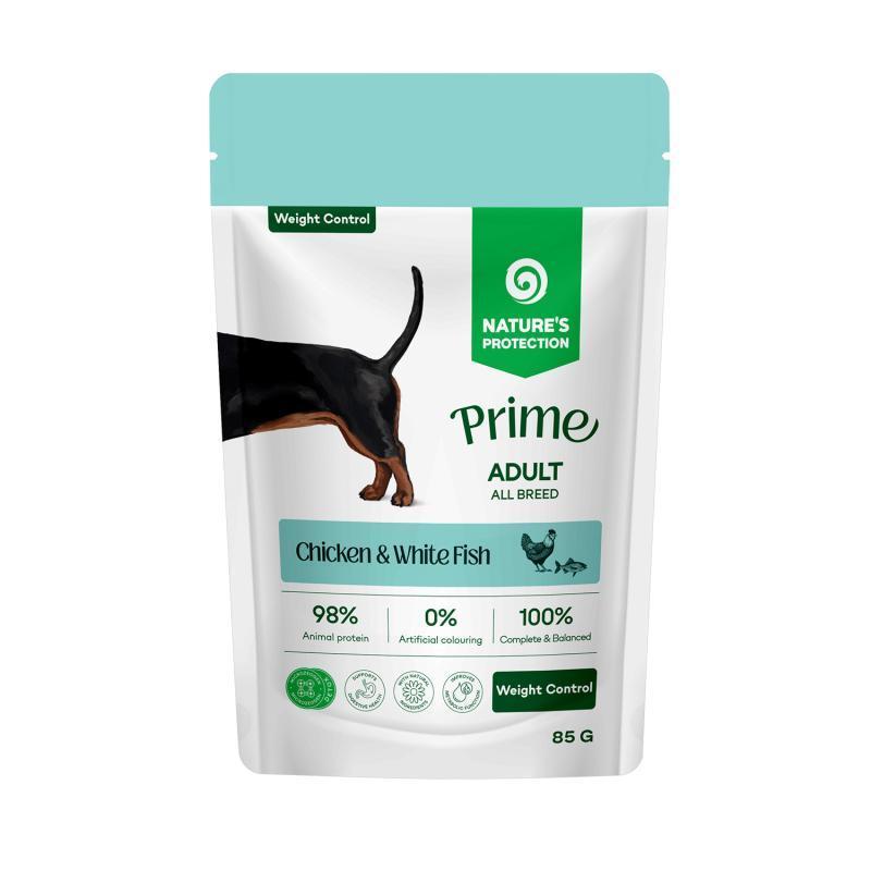 Nature's Protection Vlažna hrana za pse, Piletina i riba, 85 g