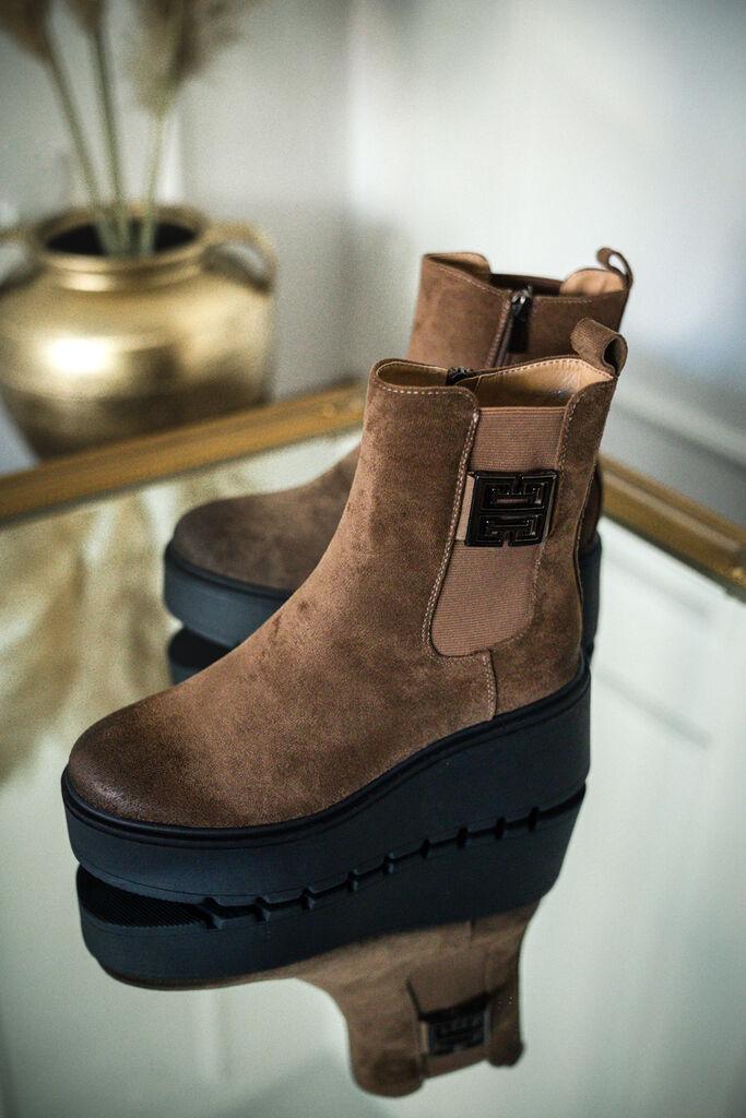 Obuća Trend Ženske čizme sa debljim đonom, Braon