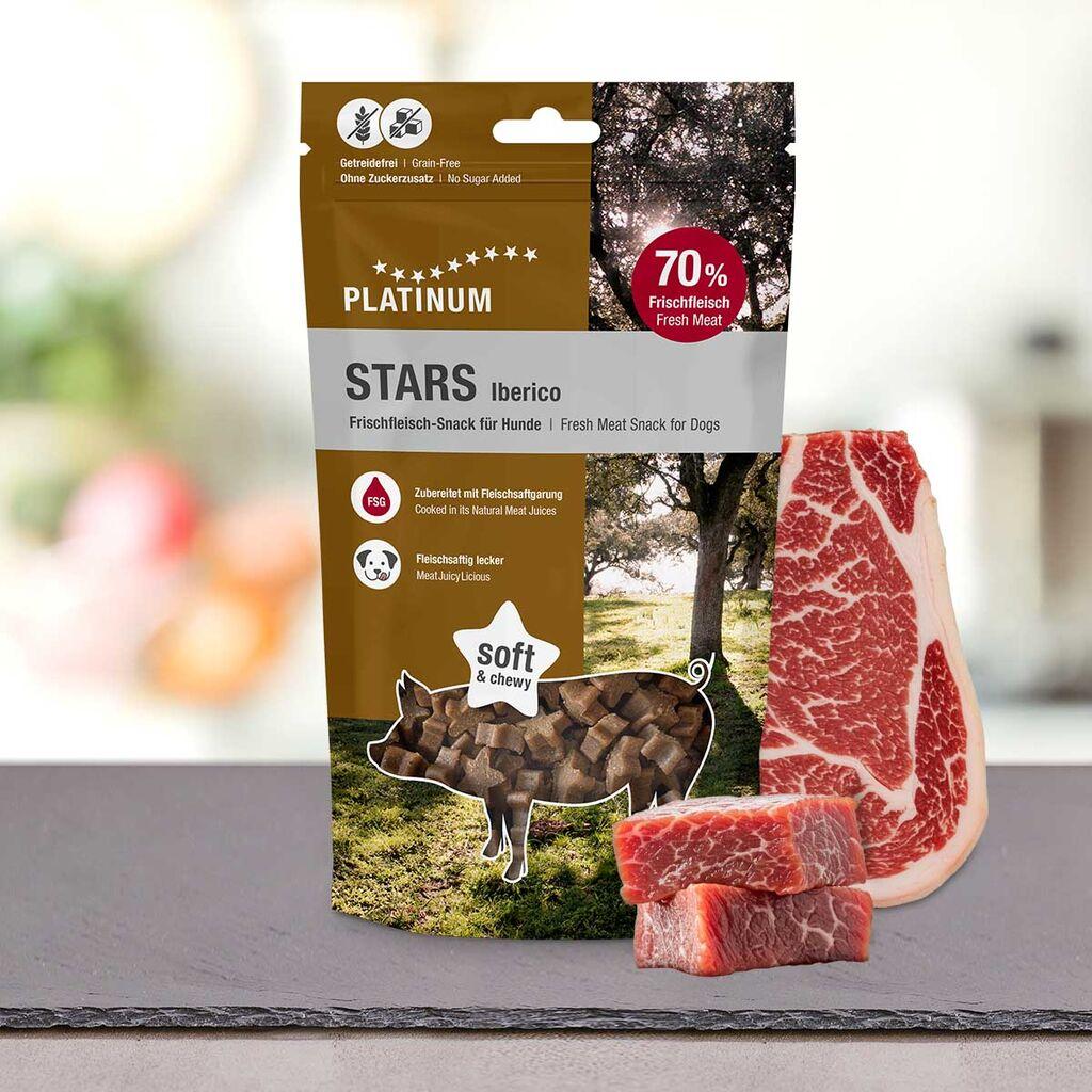 Platinum Poslastica za pse Dog Stars, Svinjetina, 185 g