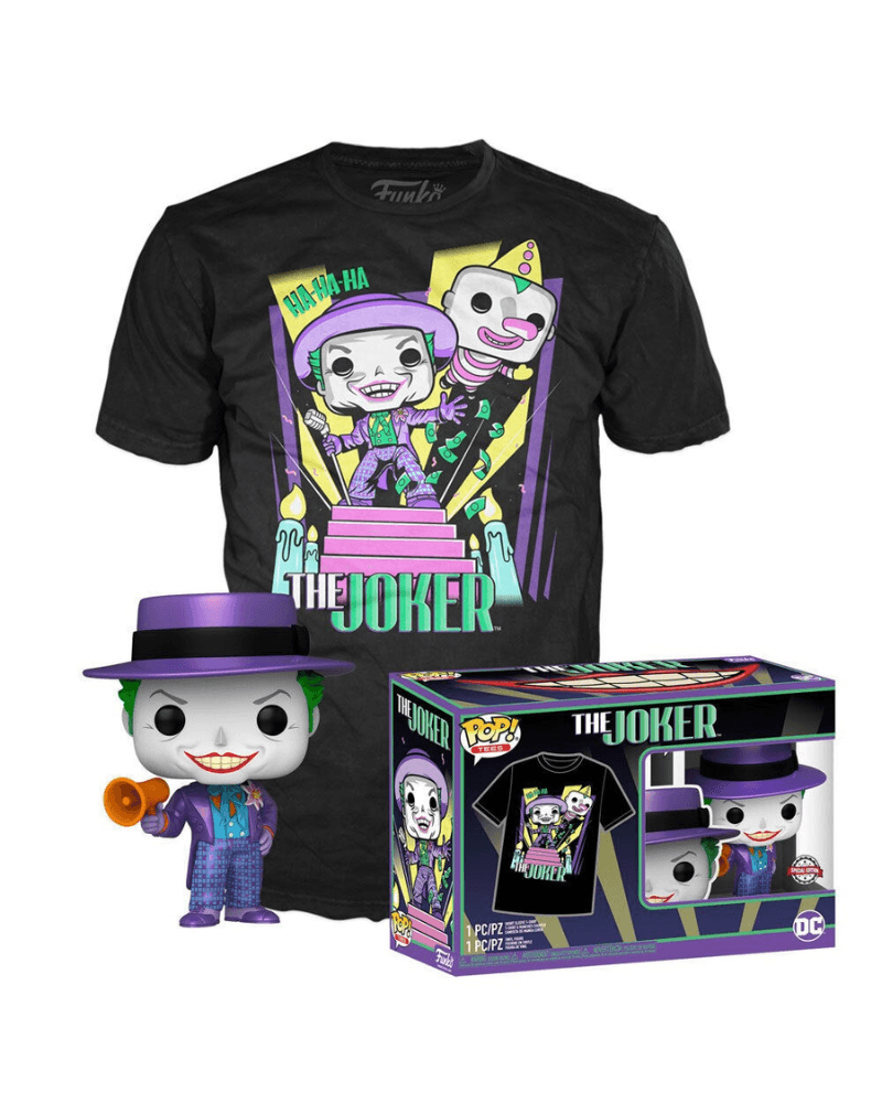 Funko set figurice POP! i maјice DC - Betmen POP! i maјice - Džoker sa megafonom - XL
