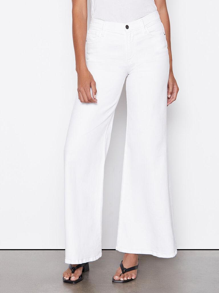 Frame Ženske pantalone LPP711-BLANC, Bele