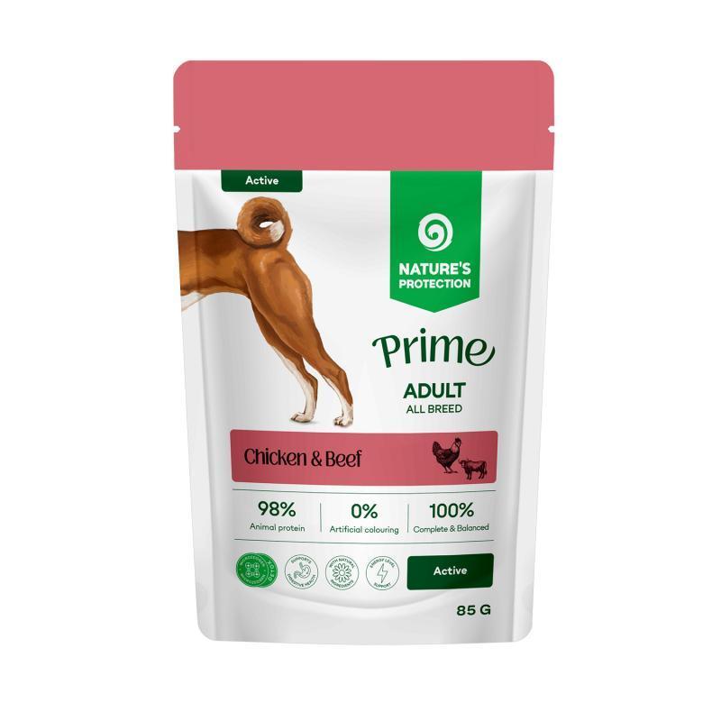 Nature's Protection Vlažna hrana za pse, Piletina i junetina, 85 g