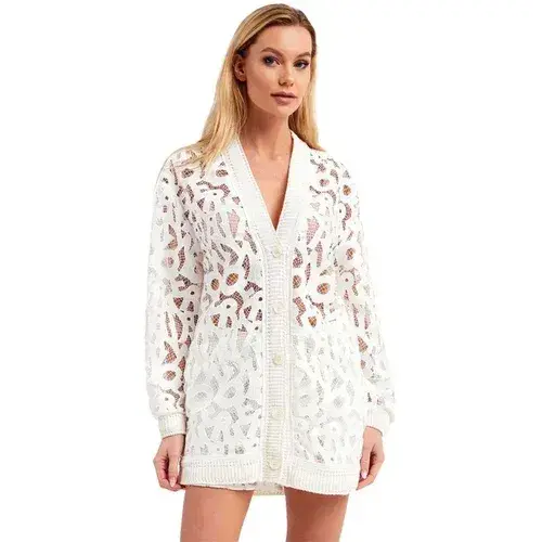 Ermanno Firenze Ženski kardigan D40EN004E23-249, Beli