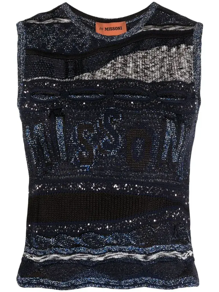 Missoni Ženska majica bez rukava MIDS22WK0C-S7270, Teget