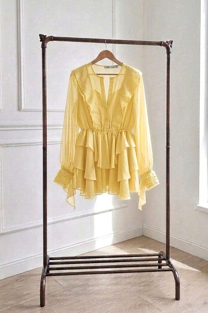 Obuća Trend Ženska haljina Irina, Mini, Žuta