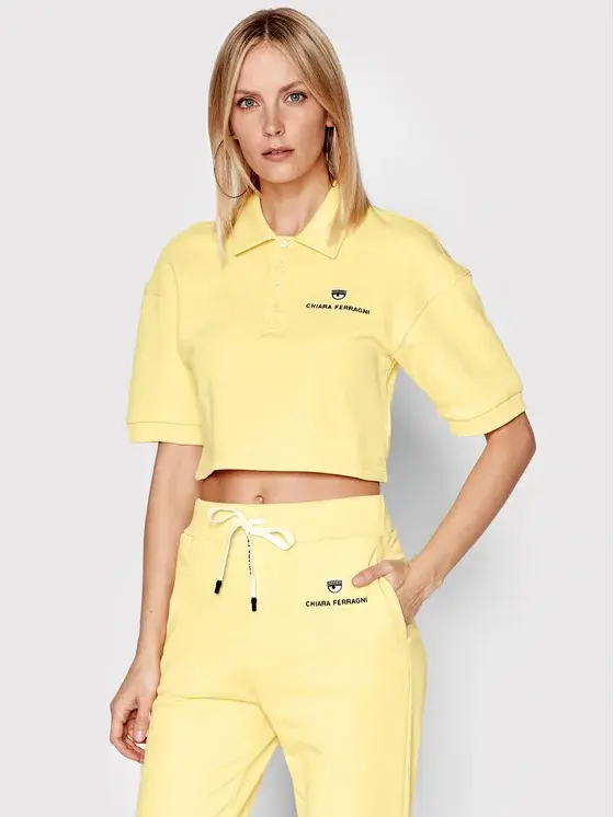 Chiara Ferragni Ženska majica kratkih rukava 72CBGT01CFT03-611, Žuta