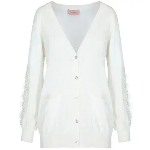 Ermanno Firenze Ženski kardigan D38ETMG12DRY-MF249, Beli