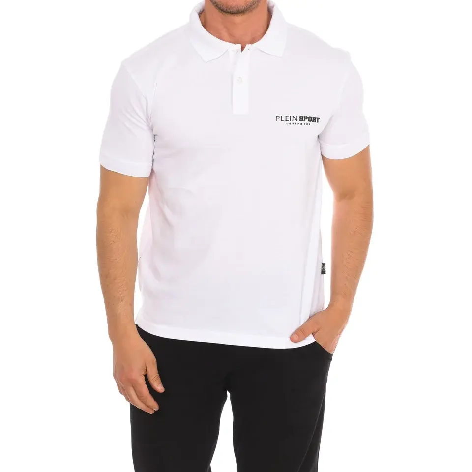 Plein Sport Muška polo majica PIPS500 01, Kratki rukav, Bela