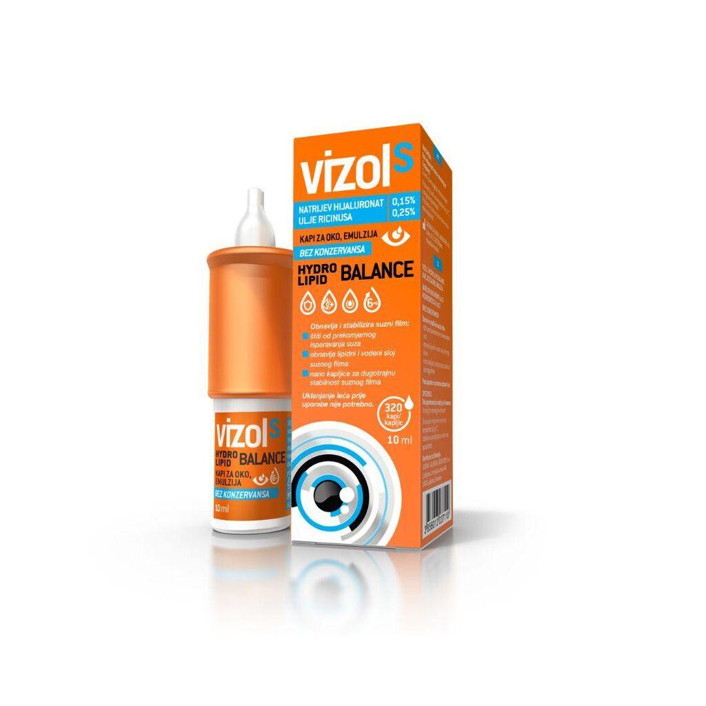 Јadran Vizol S hidrolipidni balans kapi za oči 10 ml