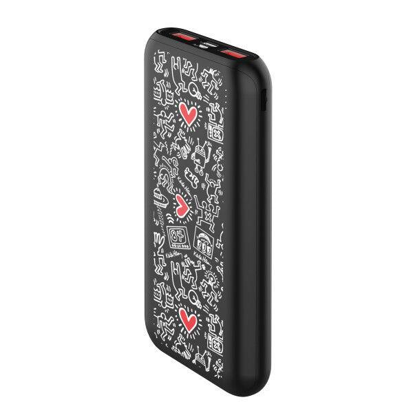 Celly Eksterna baterija KeithHaring PB10000, 10000mAh, Crna