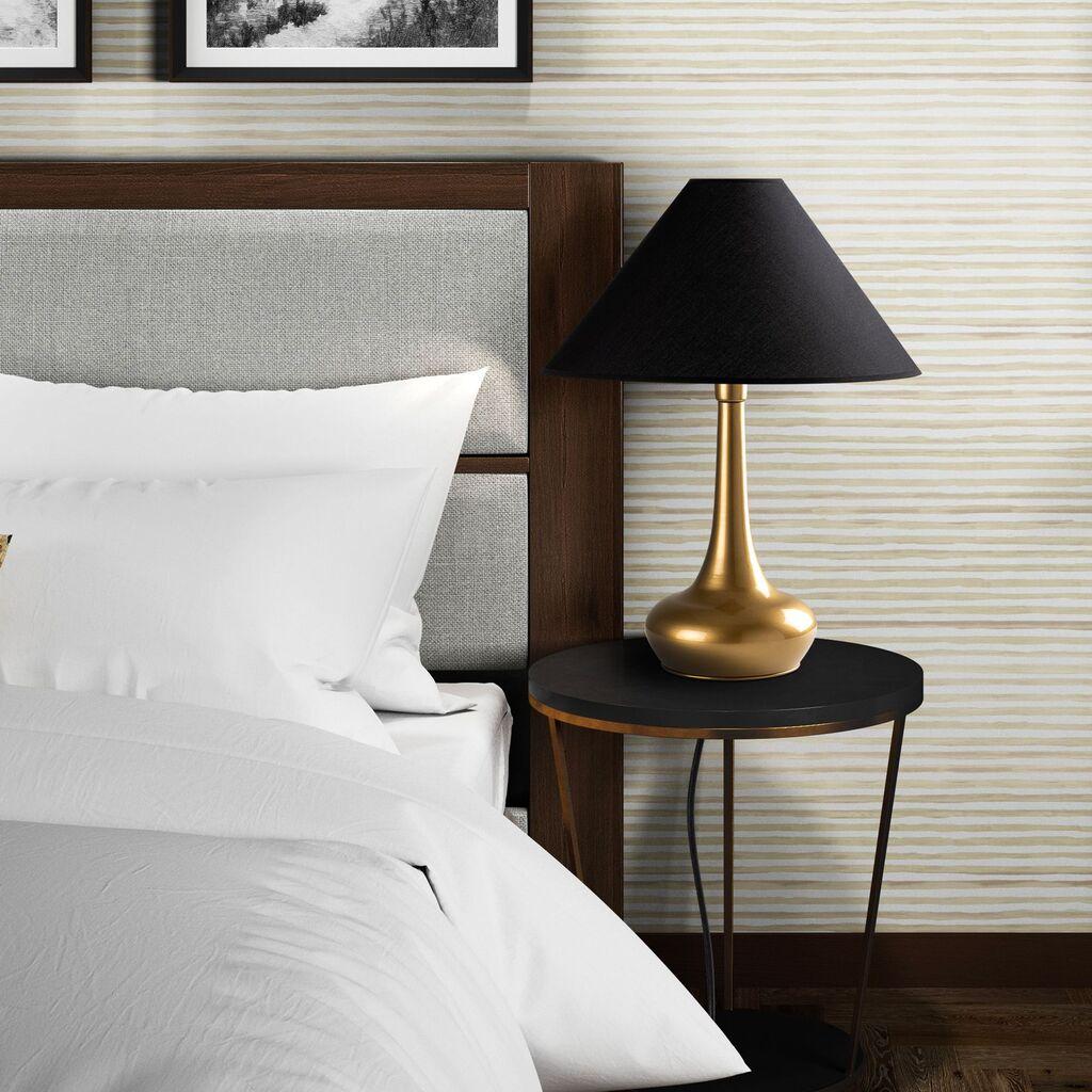 Opviq Stona lampa Luna-15256, 50x50x63 cm, IP20, Crno-zlatne boje