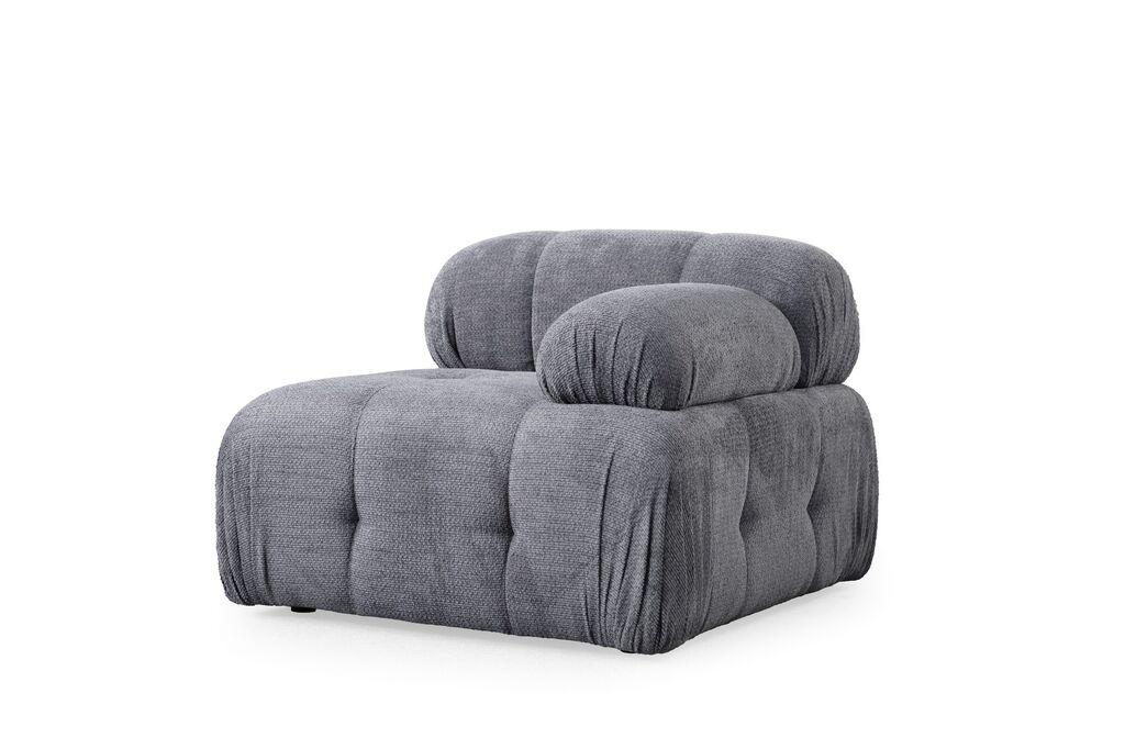 Atelier del Sofa Fotelja Petite 1R, 95 x 95 x 75 cm, Tamnosiva