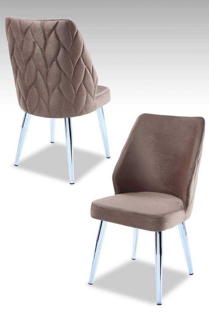 Hanah Home Set stolica Pufi, 48x90x43 cm, 2 komada, Smeđe