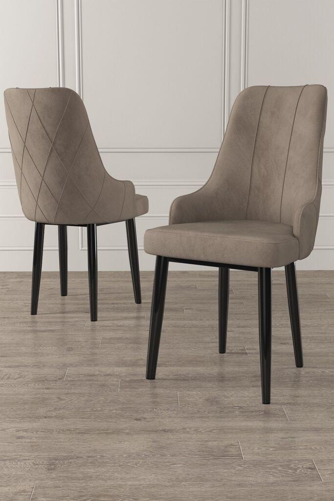 Hanah Home Set stolica Trex, 46x95x42 cm, 6 komada, Crno-smeđe