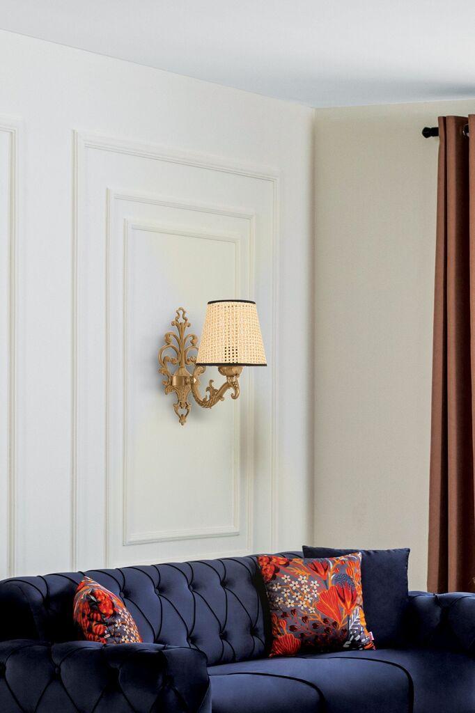 Opviq Zidna lampa Claire Coral, 15x10x13cm, IP20, Bež-zlatna boje