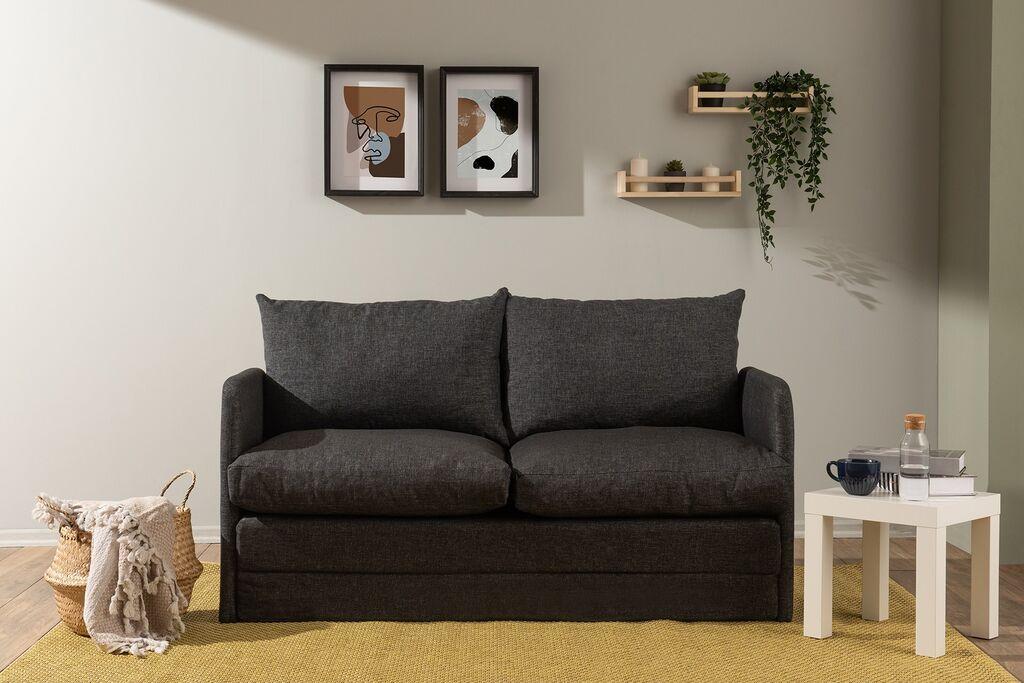 Atelier del Sofa Dvosed na razvlačenje Saga XL, 148 x 70 x 66 cm, Tamnosivi