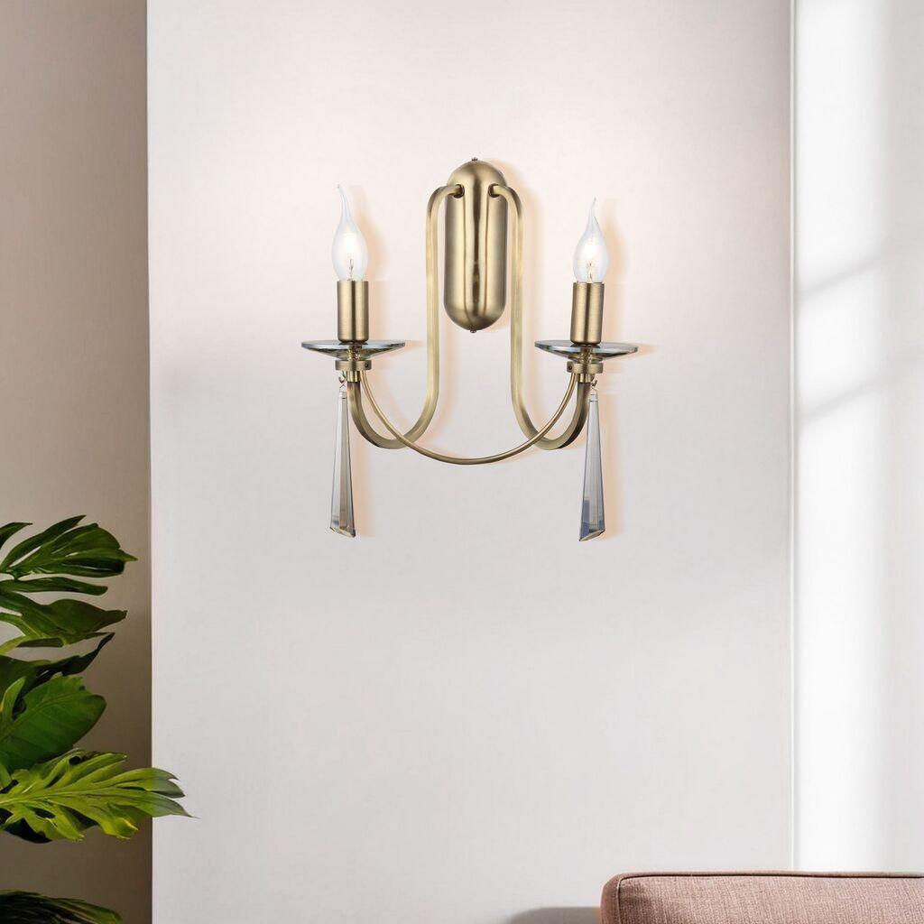 Opviq Zidna lampa Kontes-52-29, 7x19x3cmx38cm, IP20, Zlatna boje