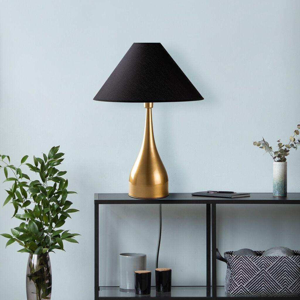 Opviq Stona lampa Luna-15272, 50x50x68 cm, IP20, Crno-zlatne boje