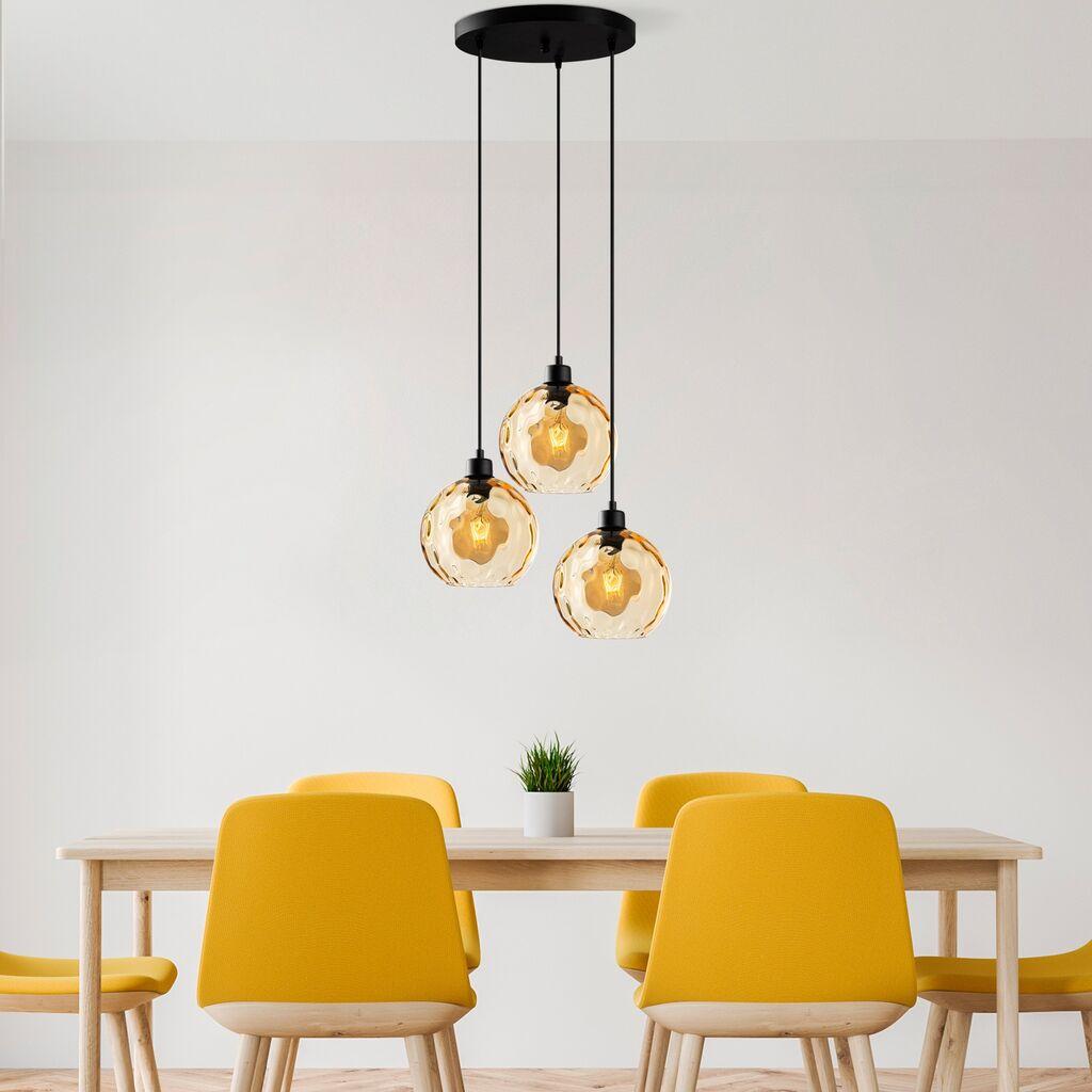 Opviq Luster Benek-20-14324, 44x44x120, IP20, Crno-žuti