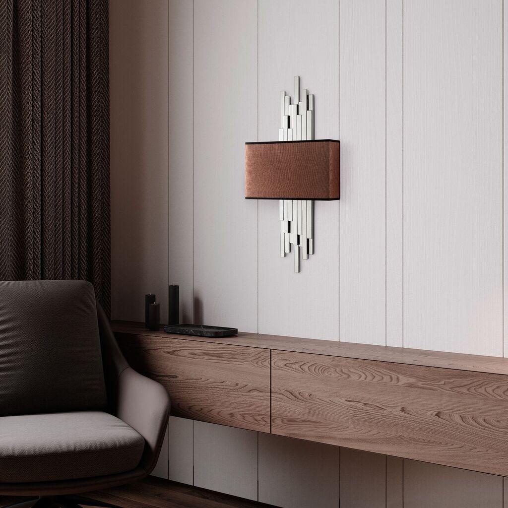 Opviq Zidna lampa Axis-15123, 35x75x10cm, IP20, Braon-bela