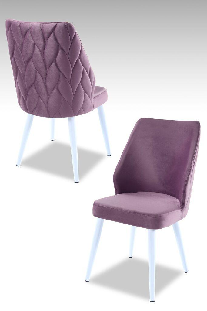 Hanah Home Set stolica Pufi, 48x90x43 cm, 2 komada, Ljubičaste