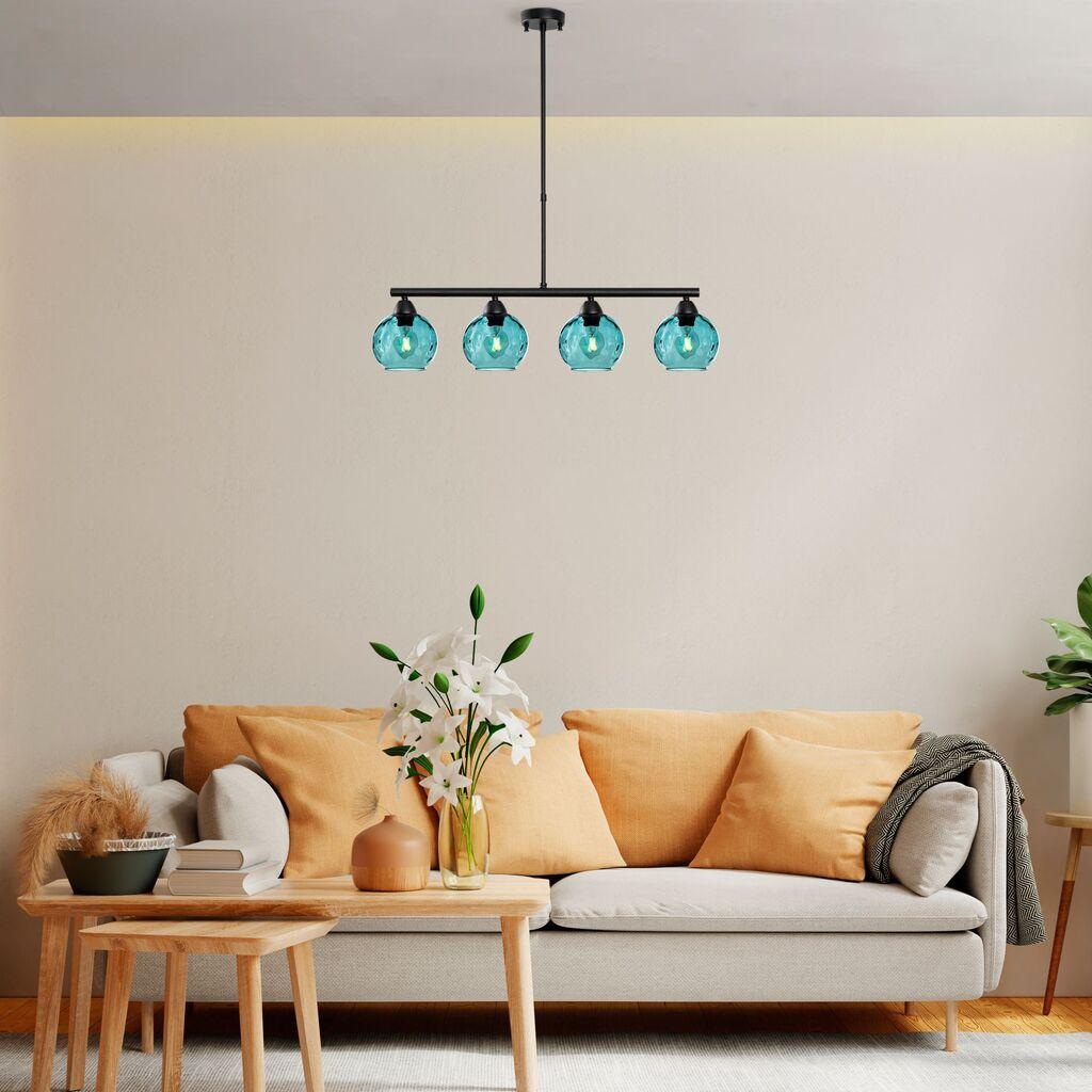 Opviq Luster Benek-15-14432, 80x15x80cm, IP20, Crno-plavi