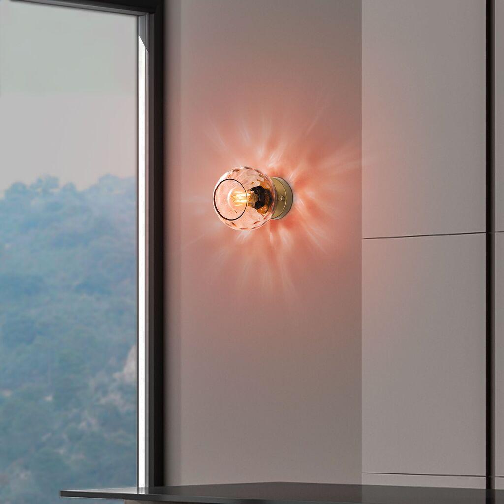 Opviq Zidna lampa Benek-15-14403, 15x18x15cm, IP20, Zlatna boje