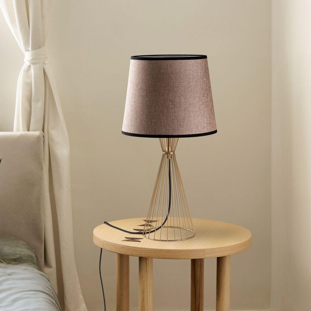 Opviq Stona lampa Telis-5383, 28x28x55 cm, IP20, Zlatno-smeđe boje