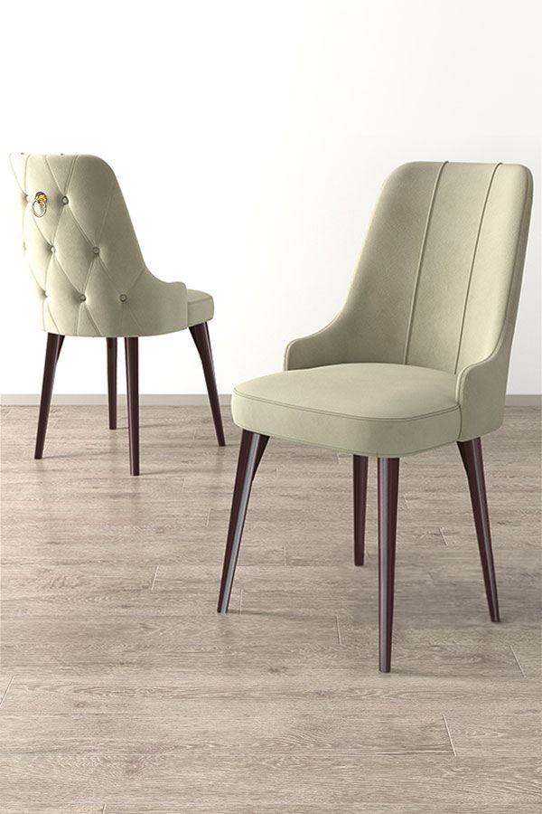 Hanah Home Set stolica Newa, 46x94x46 cm, 6 komada, Krem-braon