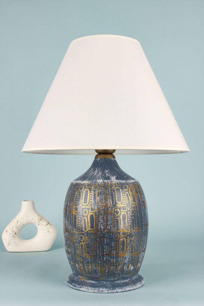 Opviq Stona lampa BK014, O35,23 cm, IP20, Plavo-bela