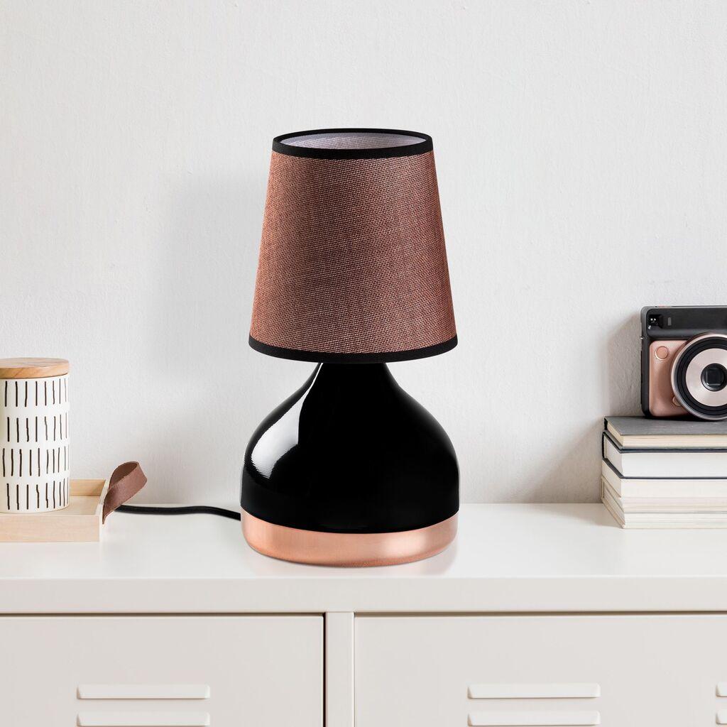 Opviq Stona lampa 8034, 17x17x33 cm, IP20, Braon-crna