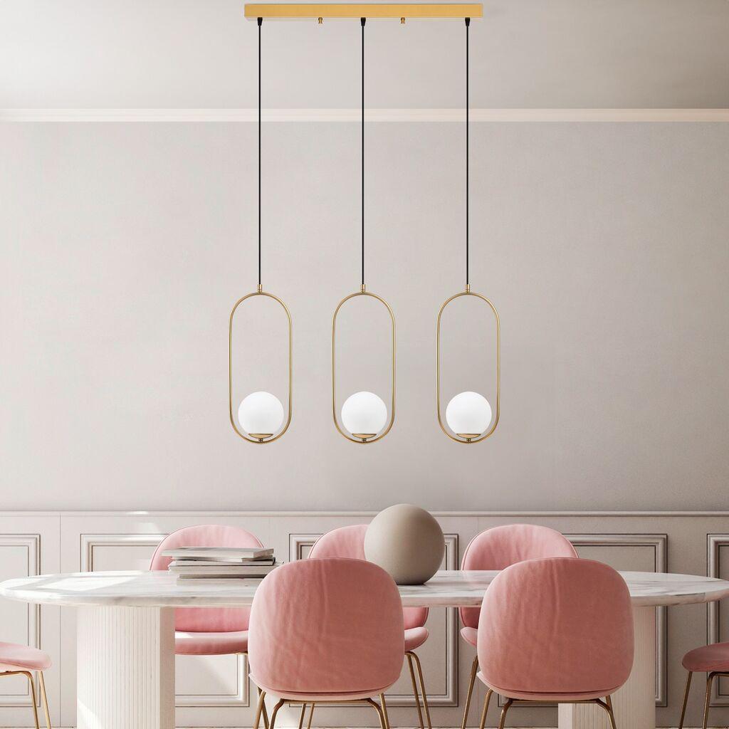 Opviq Luster Mudoni-Mr-936-1, 70x15x115cm, IP20, Belo-zlatne boje